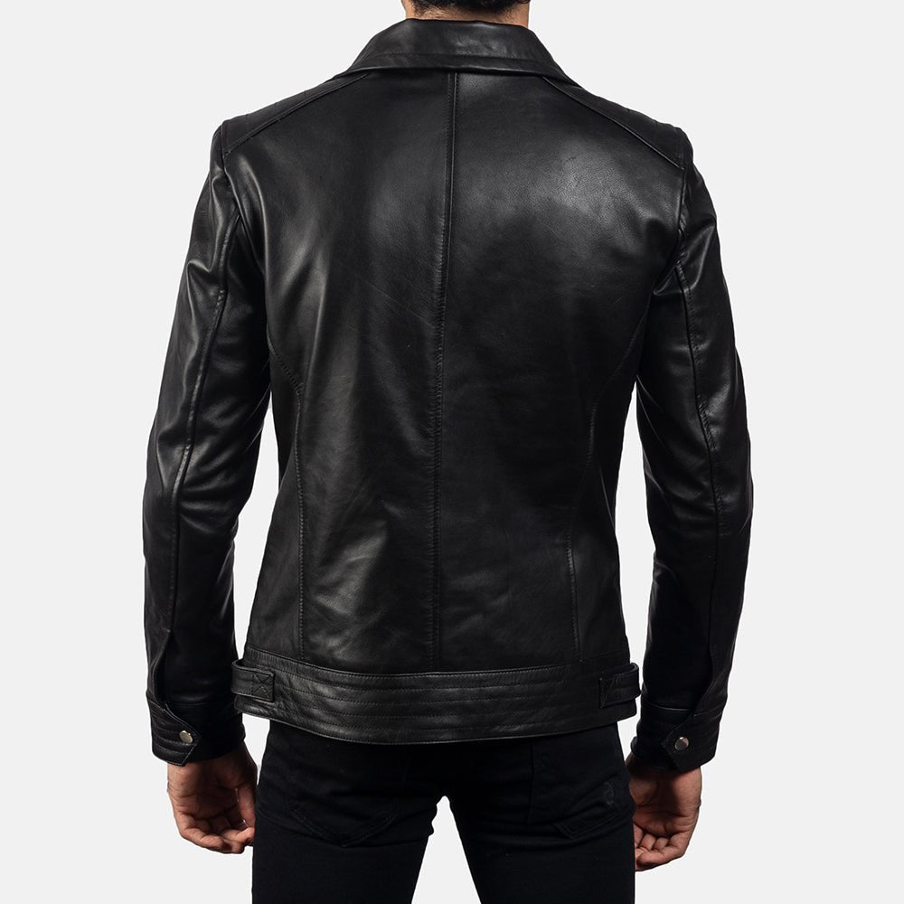 Legacy Black Leather Biker Jacket image 5