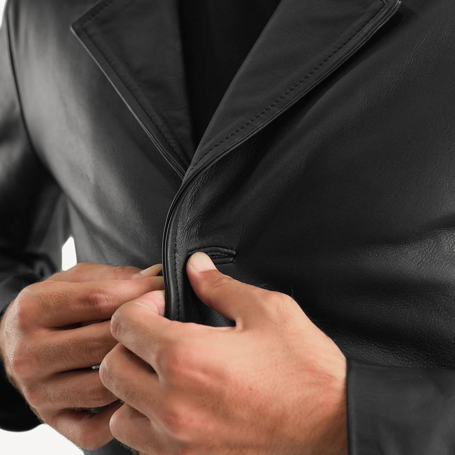 Classmith Black Leather Coat image 3